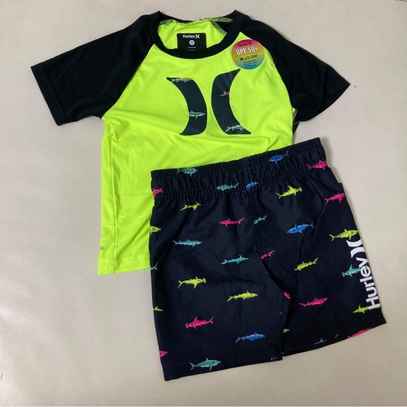 Hurley Other - Hurley Neon Cute boy set shorts and top 8003